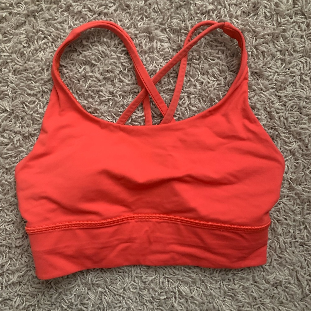 Lululemon energy bra in orange
